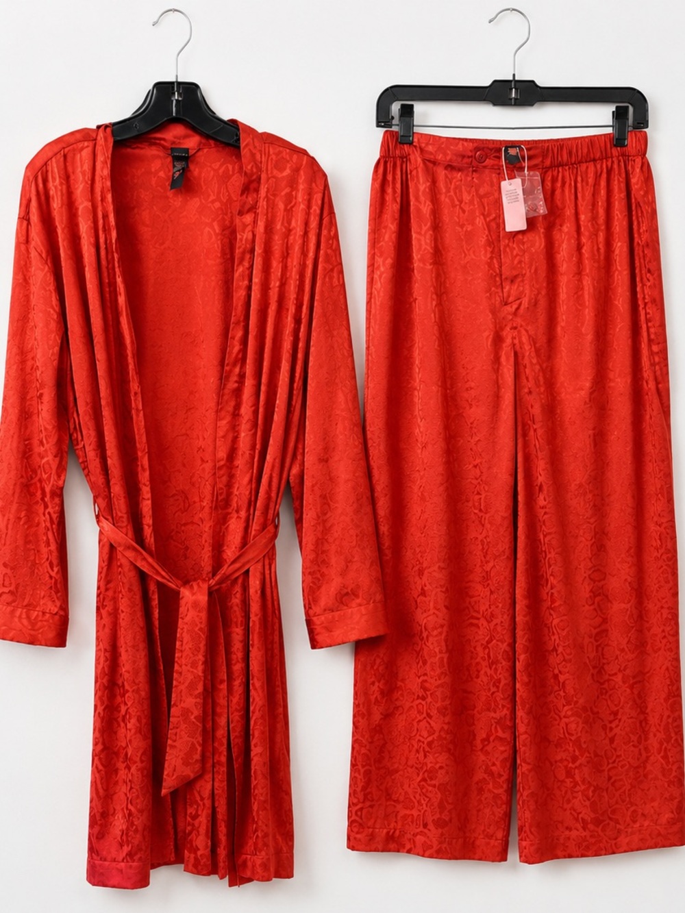 Savage X Fenty red  Satin Jacquard Top